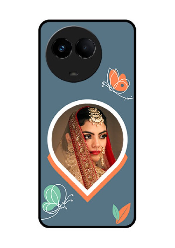 Realme 11 5G Custom Glass Mobile Case - Droplet Butterflies Design