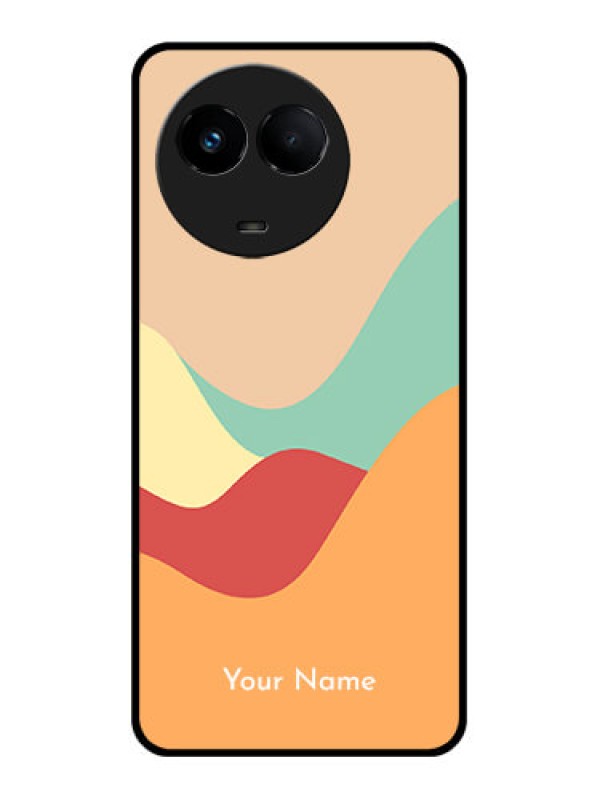 Custom Realme 11 5G Personalized Glass Phone Case - Ocean Waves Multi-colour Design