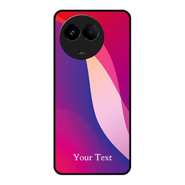 Realme 11 5G Personalized Glass Phone Case - Digital abstract Overlap Design Realme 11 5G Personalized Glass Phone Case - Digital abstract Overlap Design