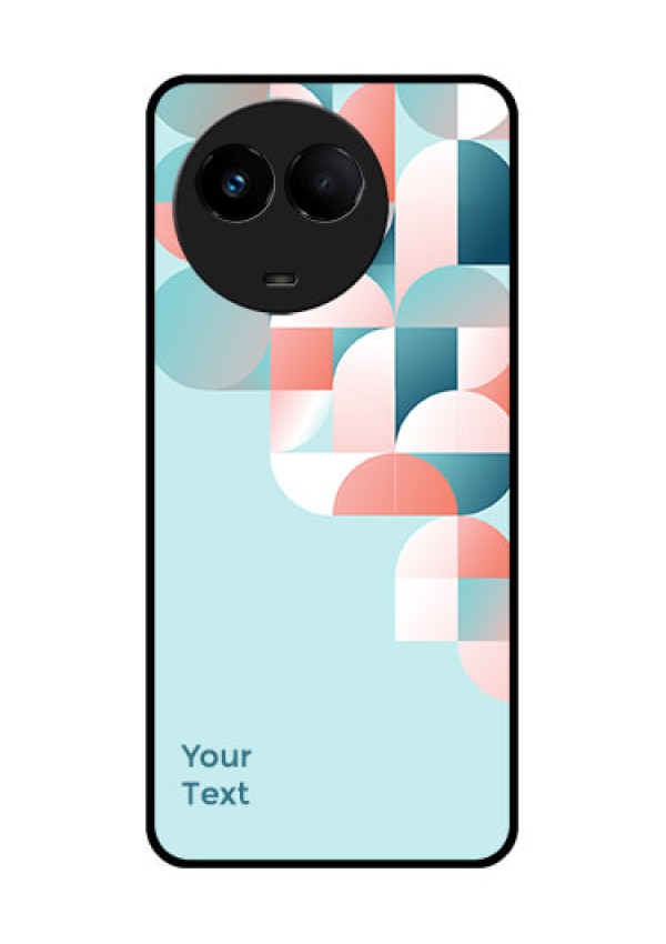 Realme 11 5G Custom Glass Phone Case - Stylish Semi-circle Pattern Design