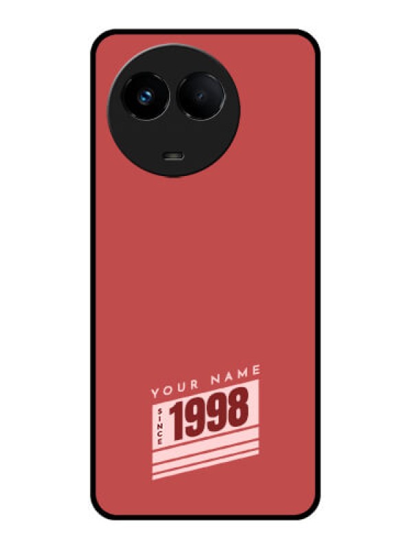 Custom Realme 11 5G Custom Glass Phone Case - Red custom year of birth Design