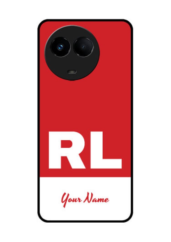Realme 11 5G Personalized Glass Phone Case - dual tone custom text Design