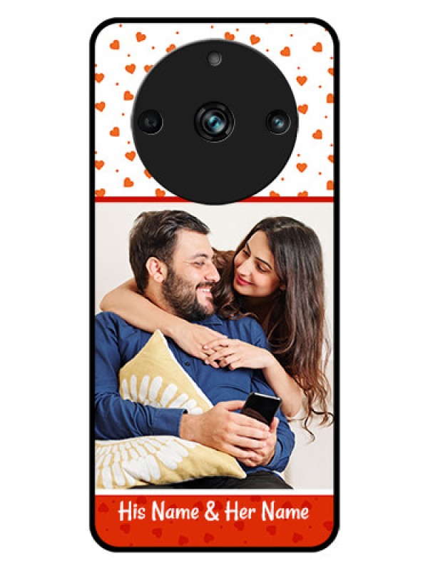 Custom Realme 11 Pro 5G Custom Glass Phone Case - Orange Love Symbol Design