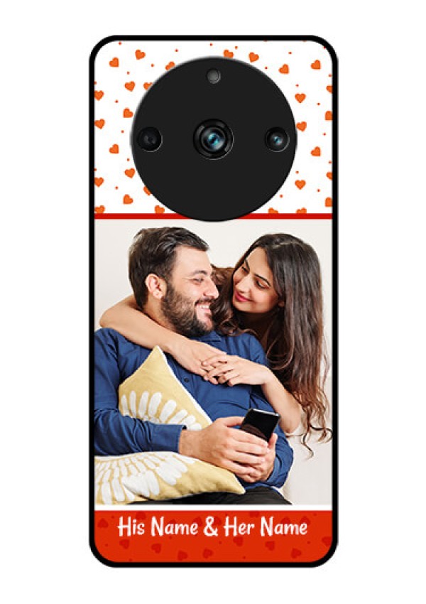 Realme 11 Pro 5G Custom Glass Phone Case - Orange Love Symbol Design