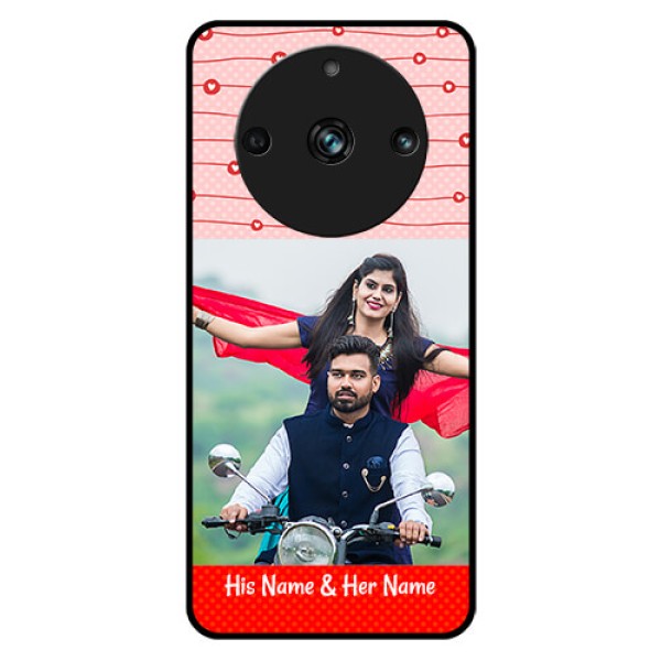 Realme 11 Pro 5G Personalized Glass Phone Case - Red Pattern Case Design
