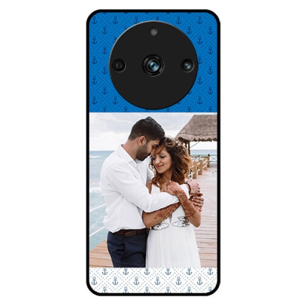Realme 11 Pro 5G Photo Printing on Glass Case - Blue Anchors Design