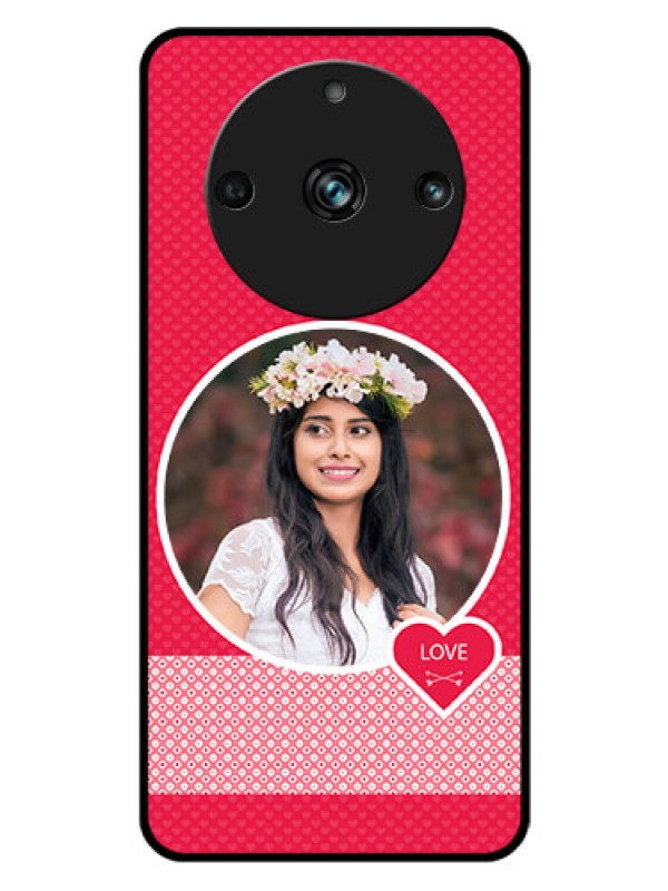 Custom Realme 11 Pro 5G Personalised Glass Phone Case - Pink Pattern Design