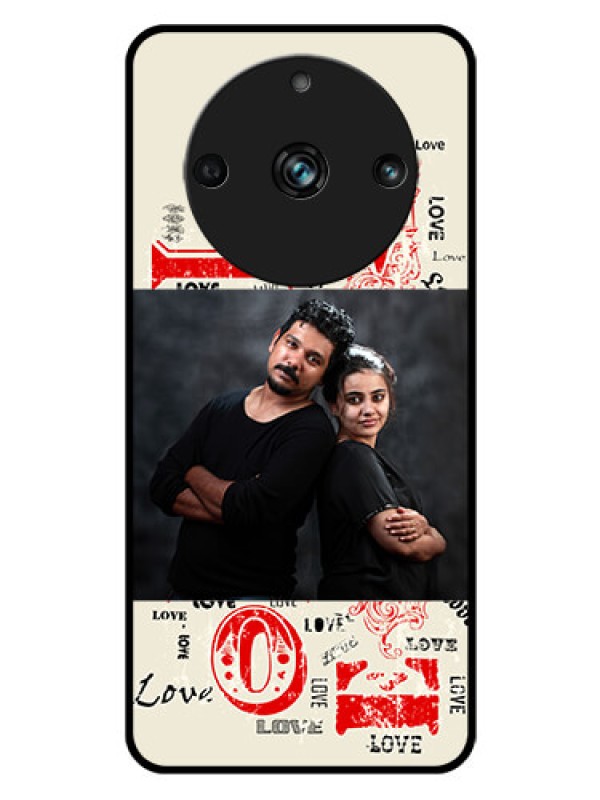 Custom Realme 11 Pro 5G Photo Printing on Glass Case - Trendy Love Design Case