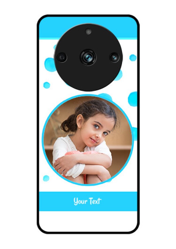 Realme 11 Pro 5G Photo Printing on Glass Case - Blue Bubbles Pattern Design