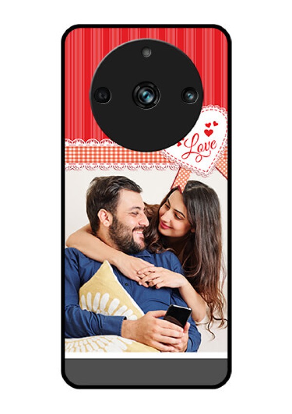 Realme 11 Pro 5G Custom Glass Mobile Case - Red Love Pattern Design