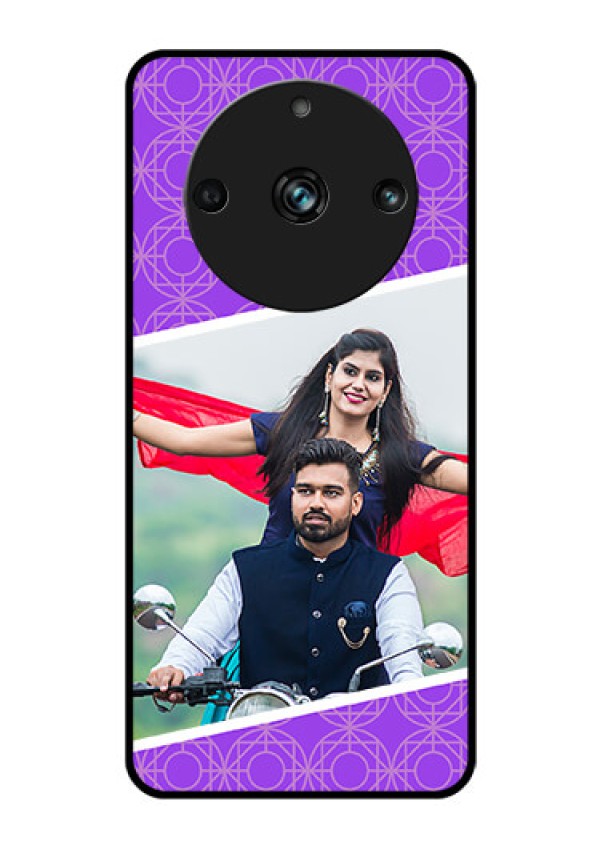 Realme 11 Pro 5G Custom Glass Phone Case - Violet Pattern Design