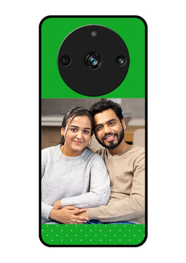 Realme 11 Pro 5G Personalized Glass Phone Case - Green Pattern Design