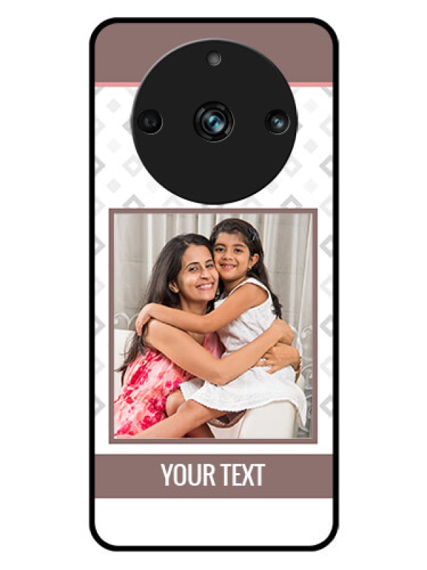 Custom Realme 11 Pro 5G Photo Printing on Glass Case - Simple Diamond Design