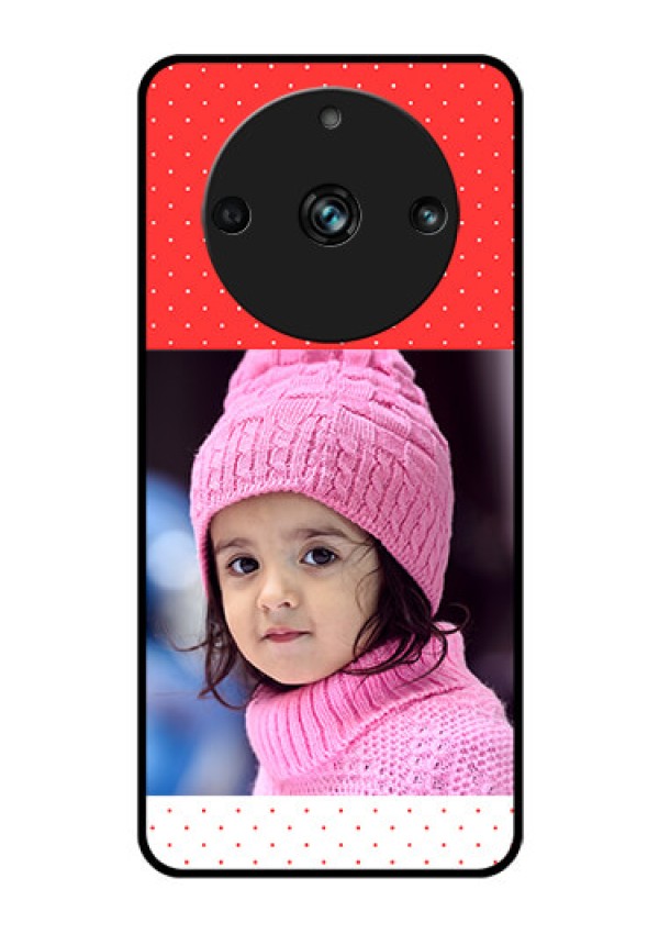 Realme 11 Pro 5G Photo Printing on Glass Case - Red Pattern Design