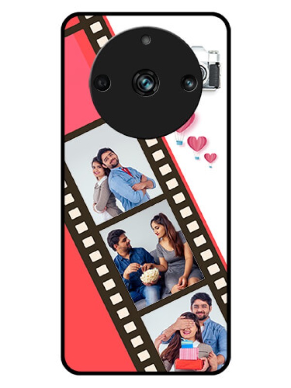 Custom Realme 11 Pro 5G Personalized Glass Phone Case - 3 Image Holder with Film Reel