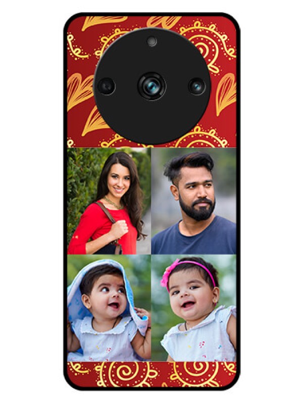 Custom Realme 11 Pro 5G Photo Printing on Glass Case - 4 Image Traditional Design