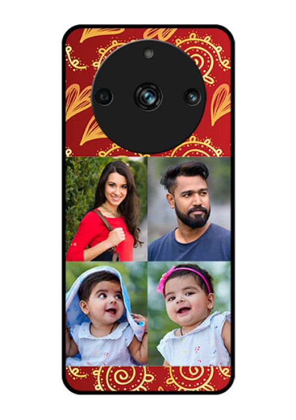 Realme 11 Pro 5G Photo Printing on Glass Case - 4 Image Traditional Design