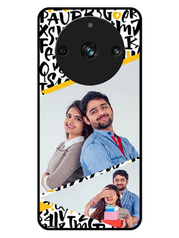 Custom Realme 11 Pro 5G Custom Glass Mobile Case - Letters Pattern Design