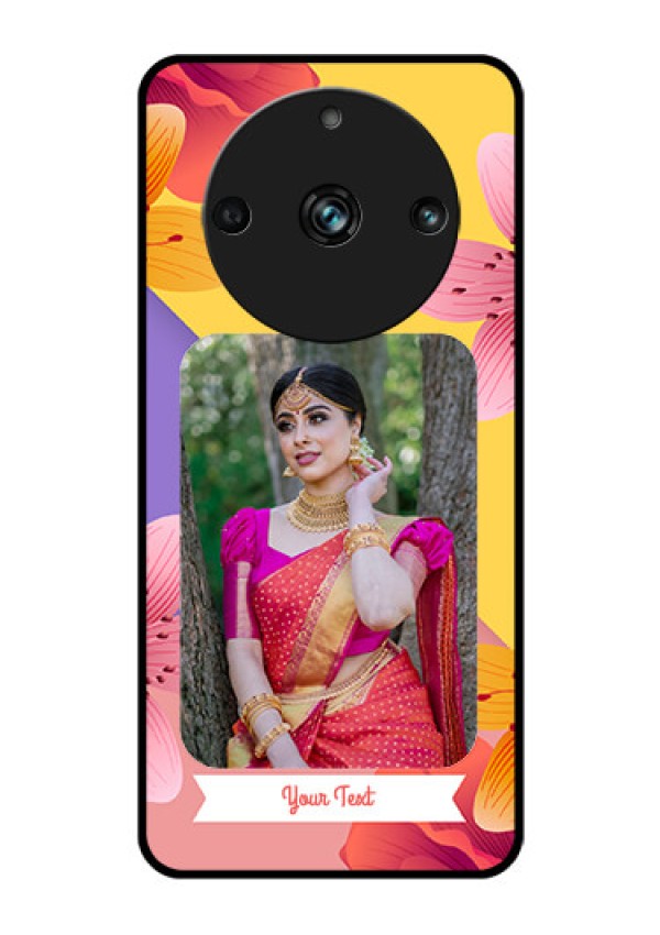 Realme 11 Pro 5G Custom Glass Mobile Case - 3 Image With Vintage Floral Design