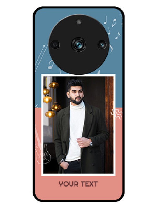 Custom Realme 11 Pro 5G Photo Printing on Glass Case - with Color Musical Note Design