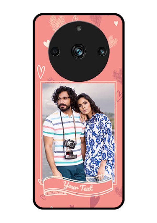 Realme 11 Pro 5G Custom Glass Phone Case - Love doodle art Design