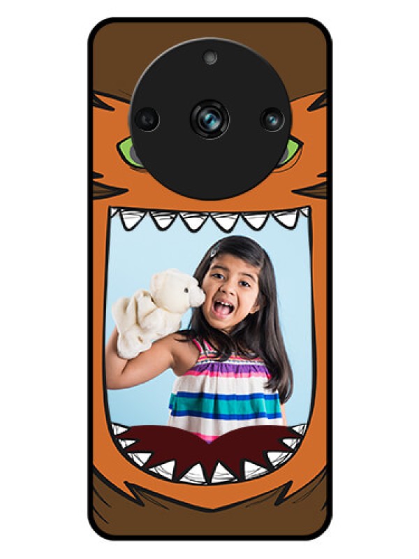 Custom Realme 11 Pro 5G Photo Printing on Glass Case - Owl Monster Back Case Design