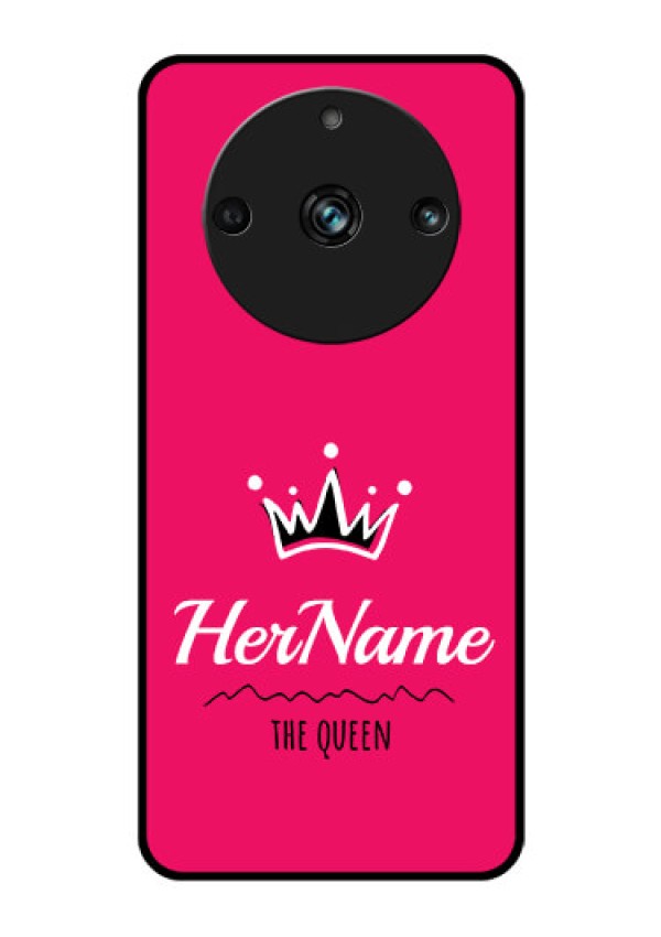 Realme 11 Pro 5G Glass Phone Case Queen with Name