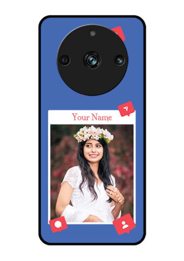 Realme 11 Pro 5G Custom Glass Phone Case - Like Share And Comment Design