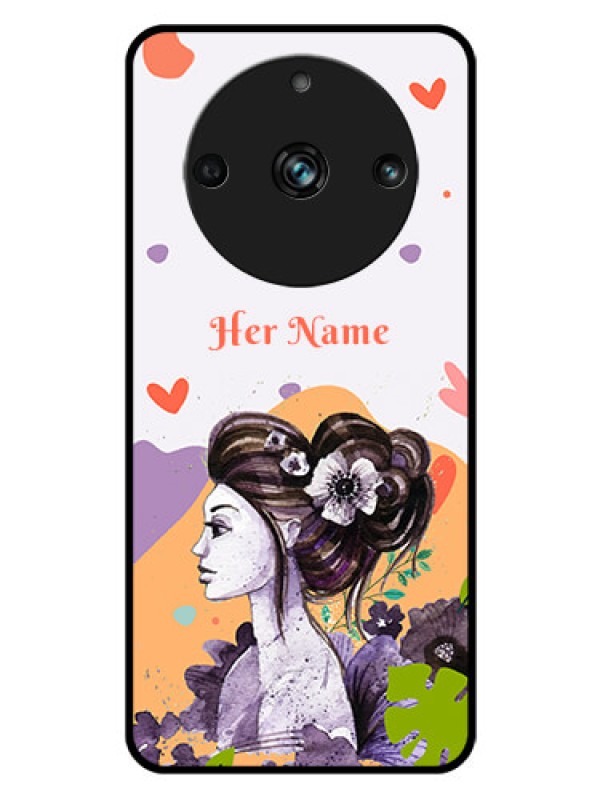 Custom Realme 11 Pro 5G Personalized Glass Phone Case - Woman And Nature Design