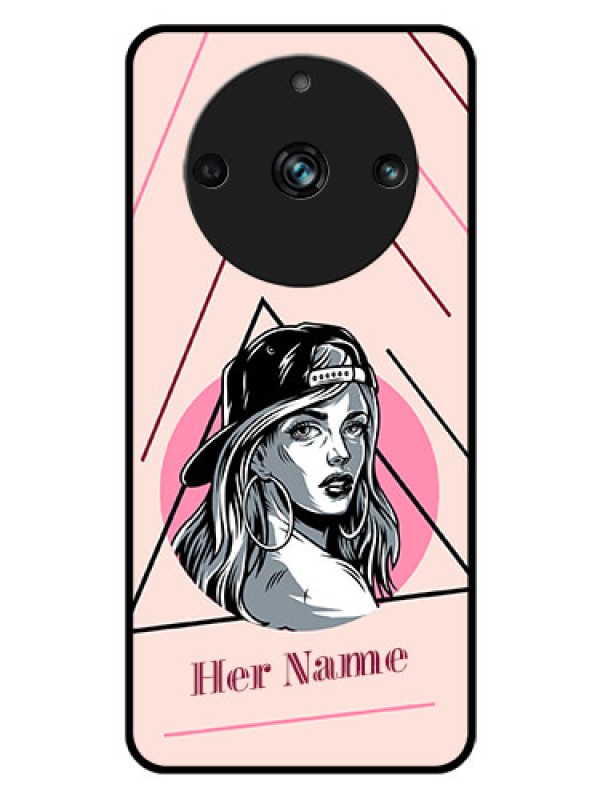Custom Realme 11 Pro 5G Personalized Glass Phone Case - Rockstar Girl Design