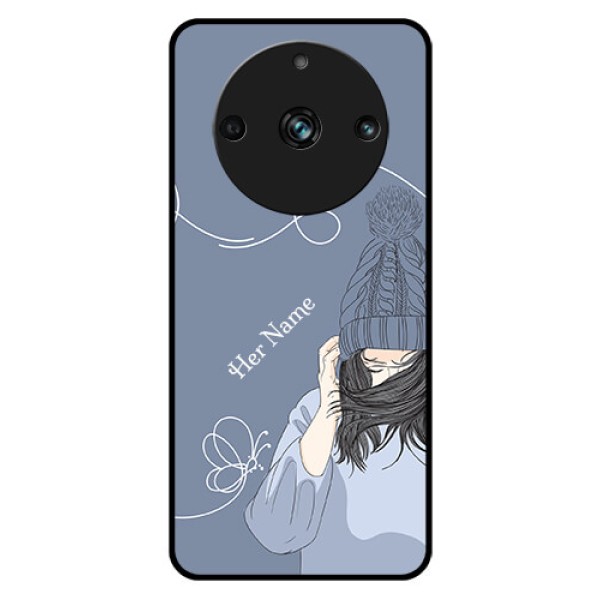 Realme 11 Pro 5G Custom Glass Mobile Case - Girl in winter outfit Design Realme 11 Pro 5G Custom Glass Mobile Case - Girl in winter outfit Design
