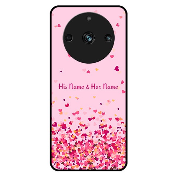 Realme 11 Pro 5G Photo Printing on Glass Case - Floating Hearts Design