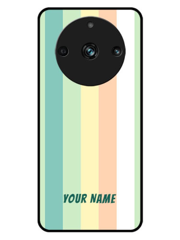 Custom Realme 11 Pro 5G Photo Printing on Glass Case - Multi-colour Stripes Design