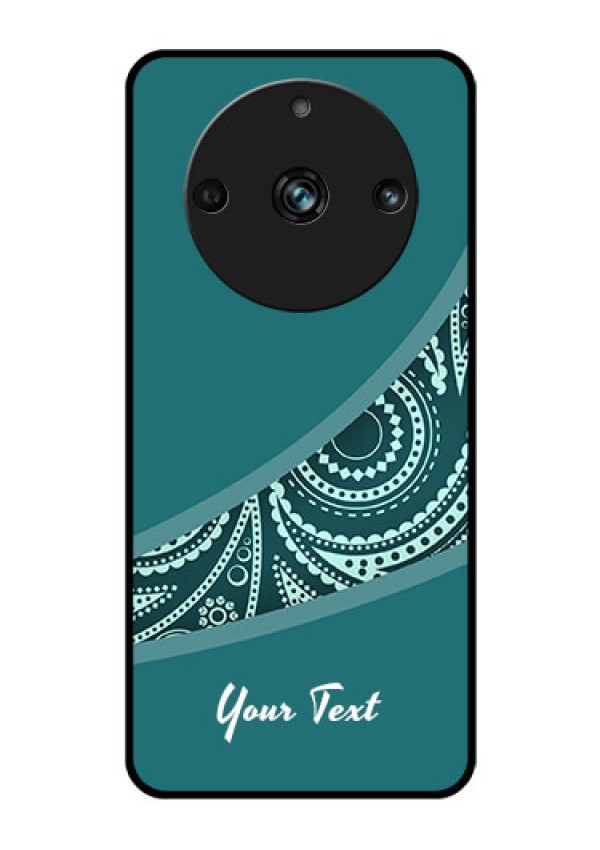 Realme 11 Pro 5G Photo Printing on Glass Case - semi visible floral Design
