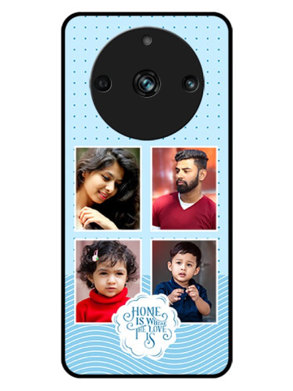 Custom Realme 11 Pro 5G Custom Glass Phone Case - Cute love quote with 4 pic upload Design