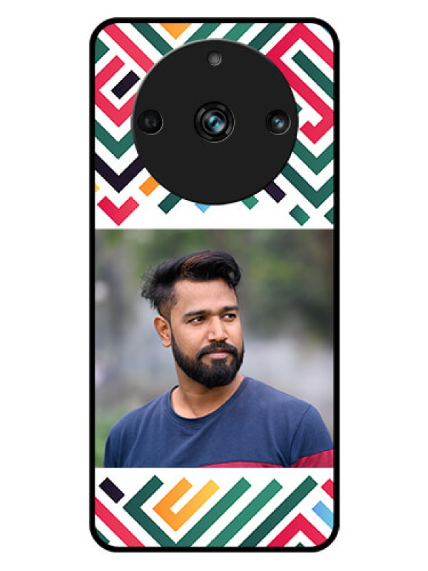 Custom Realme 11 Pro 5G Personalized Glass Phone Case - Colorful Maze Pattern Design