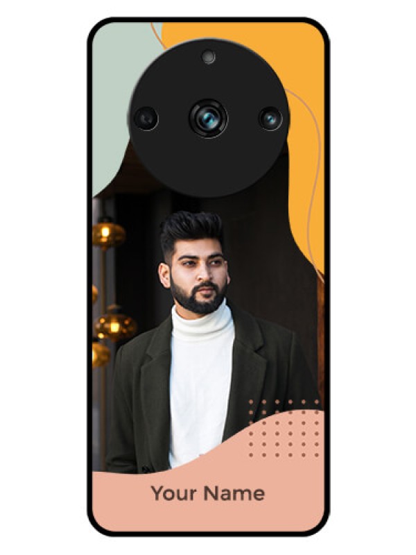 Custom Realme 11 Pro 5G Personalized Glass Phone Case - Tri-coloured overlay design