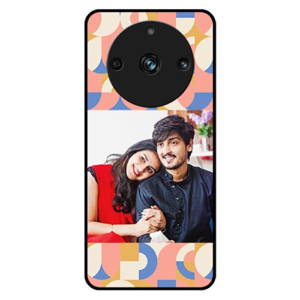 Realme 11 Pro 5G Photo Printing on Glass Case - Semi-circle Maze Pattern Design Realme 11 Pro 5G Photo Printing on Glass Case - Semi-circle Maze Pattern Design