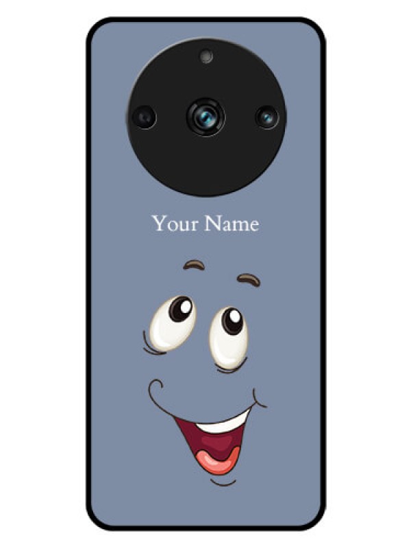 Custom Realme 11 Pro 5G Photo Printing on Glass Case - Laughing Cartoon Face Design