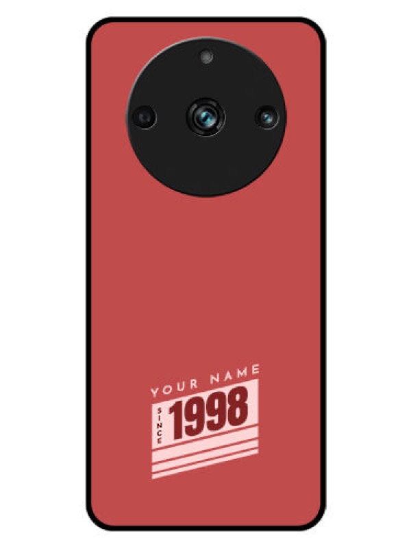Custom Realme 11 Pro 5G Custom Glass Phone Case - Red custom year of birth Design