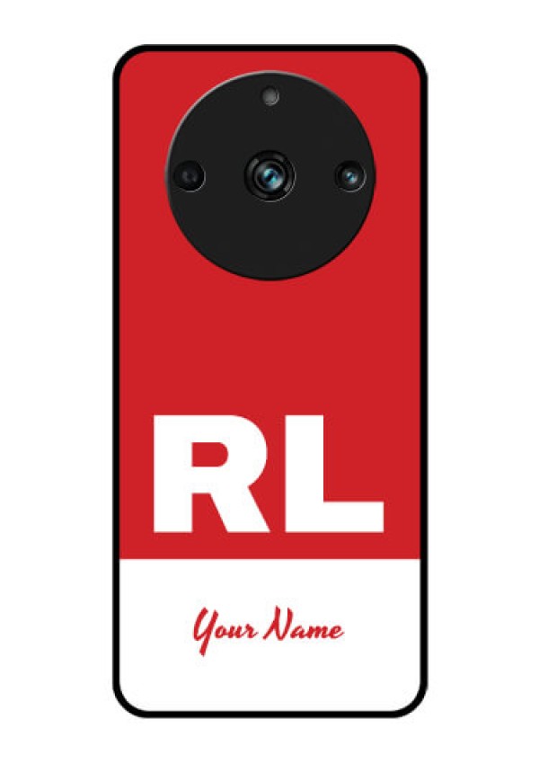 Realme 11 Pro 5G Personalized Glass Phone Case - dual tone custom text Design