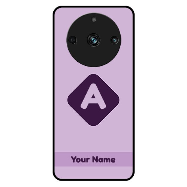 Realme 11 Pro 5G Custom Glass Mobile Case - Custom Letter in curved badge Design Realme 11 Pro 5G Custom Glass Mobile Case - Custom Letter in curved badge Design