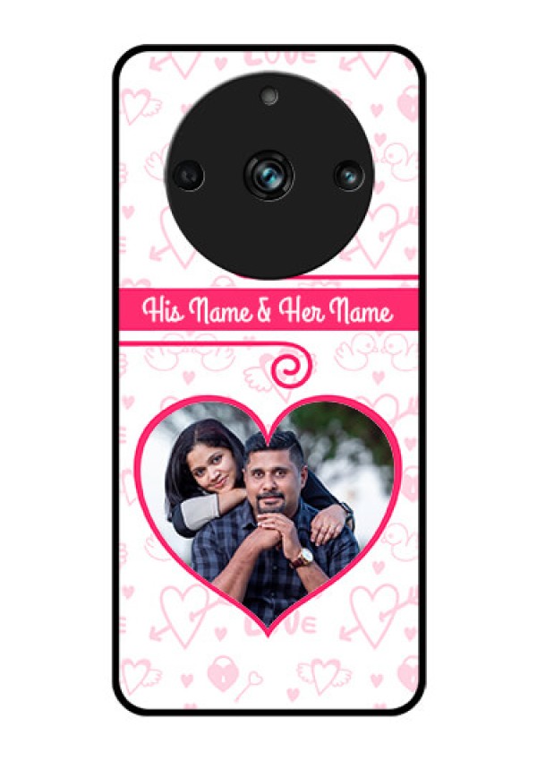 Realme 11 Pro Plus 5G Personalized Glass Phone Case - Heart Shape Love Design