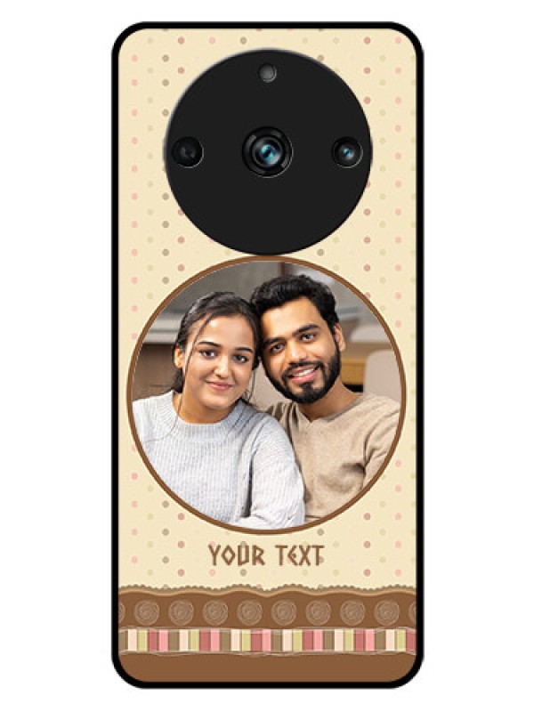 Custom Realme 11 Pro Plus 5G Custom Glass Mobile Case - Brown Dotted Mobile Case Design
