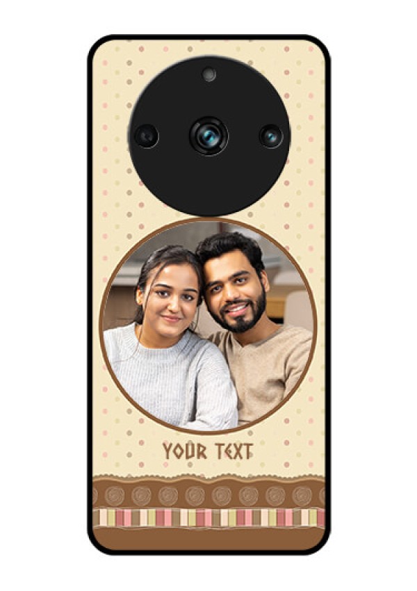 Realme 11 Pro Plus 5G Custom Glass Mobile Case - Brown Dotted Mobile Case Design