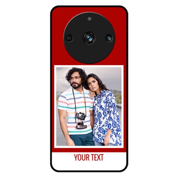 Realme 11 Pro Plus 5G Personalized Glass Phone Case - Simple Red Color Design
