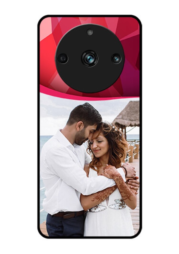 Realme 11 Pro Plus 5G Custom Glass Mobile Case - Red Abstract Design