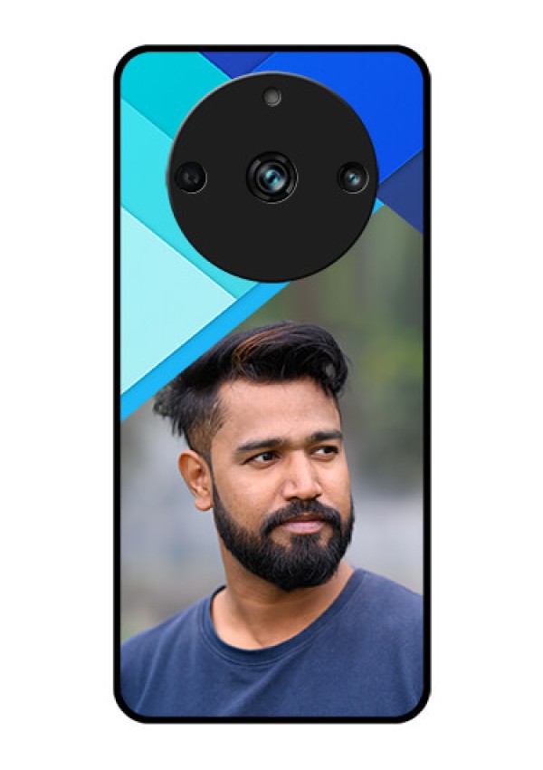 Realme 11 Pro Plus 5G Custom Glass Phone Case - Blue Pattern Design