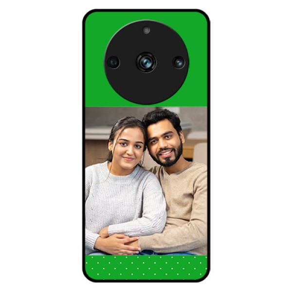 Realme 11 Pro Plus 5G Personalized Glass Phone Case - Green Pattern Design