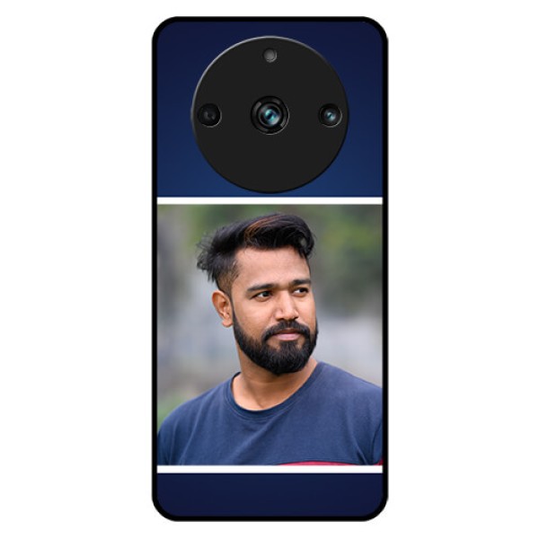 Realme 11 Pro Plus 5G Personalized Glass Phone Case - Simple Royal Blue Design Realme 11 Pro Plus 5G Personalized Glass Phone Case - Simple Royal Blue Design